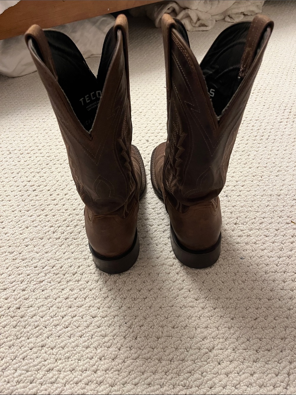 Tecovas Brown Leather Cowboy Boots - Picture 4 of 7